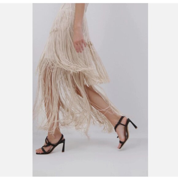 Jonathan Simkhai Cream Fringe Maxi Dress - Picture 8 of 16